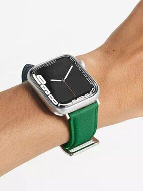 MAISON de SABRÉ Leather Apple Watch Band Emerald Green 38 40 41mm NWT